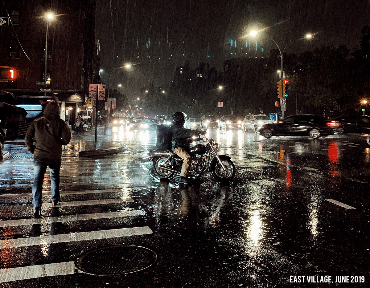 calvin walker in the new york city rain